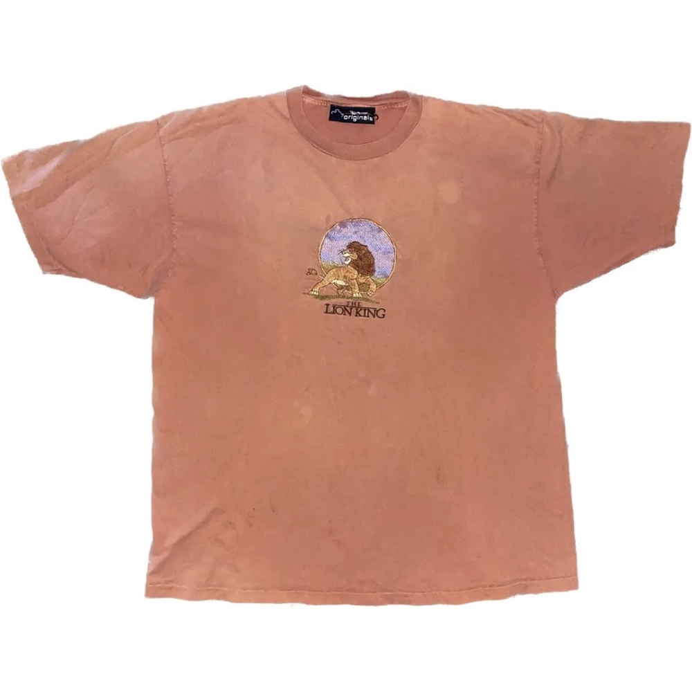 Vintage 90s Single Stitch THE LION KING WALT DISNEY EMBROIDERED T-Shirt L/XL